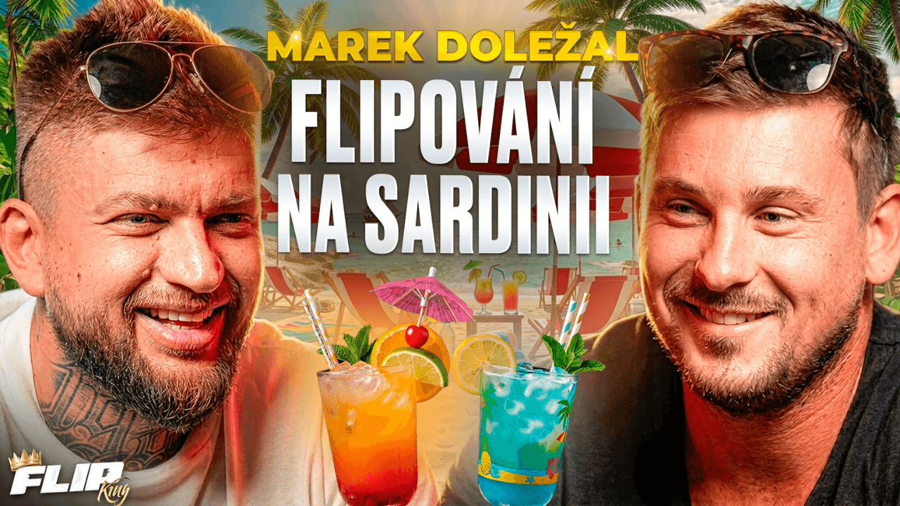 Marek Doležal a Maxim Flip King během rozhovoru o flipování nemovitostí na Sardinii a investování v Itálii.